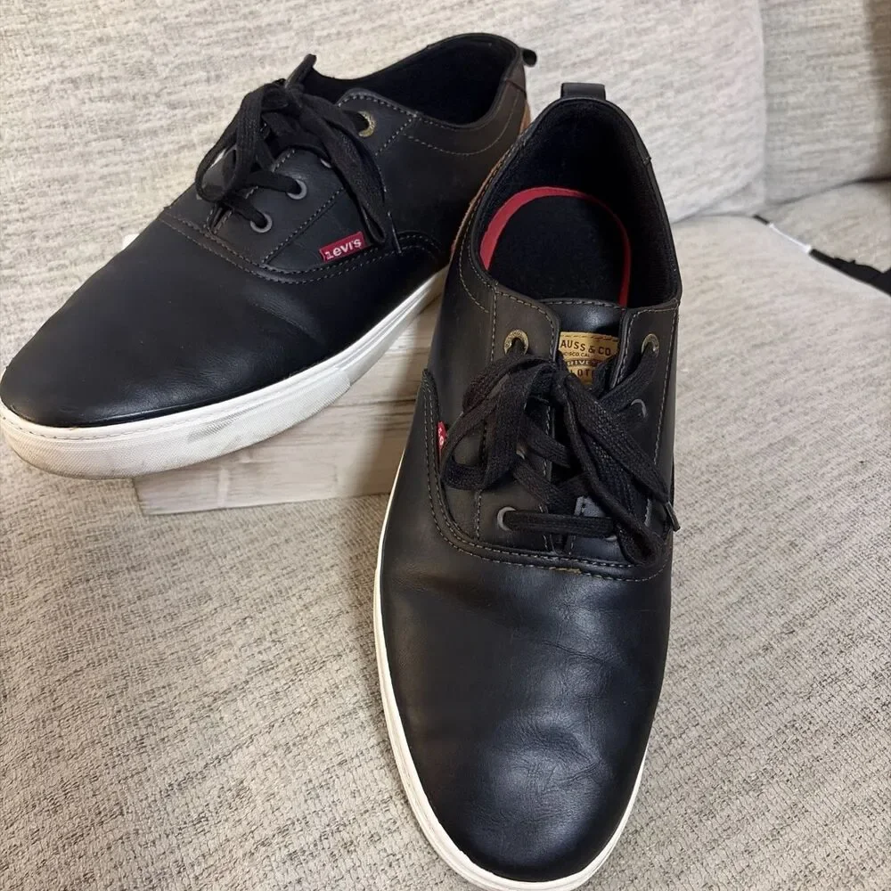 Levi's Sneaker Men 13 Black Casual Shoe Low Top Comfort leather Streetwear